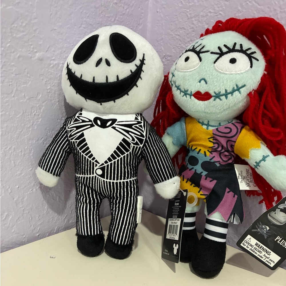 Disney Jack and Sally plush dolls